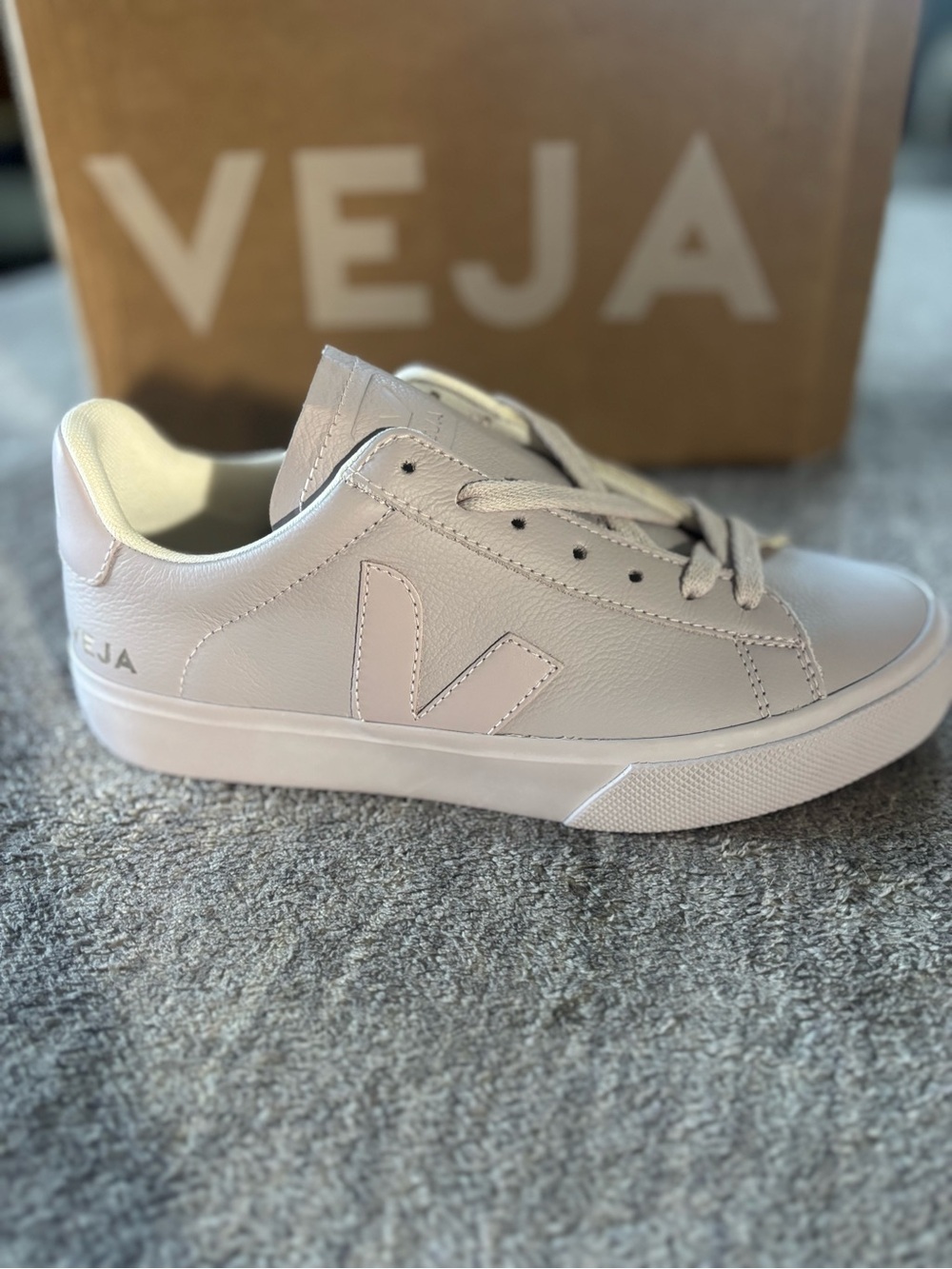 Veja Campo Chromefree Leather Full Parme Lavender Sneakers New Women’s Size 6